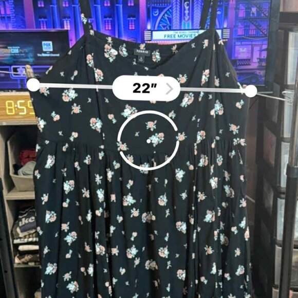 Torrid Size 4 Multicolor Small Foral Pattern Mini Sundress with Straps - Picture 9 of 10